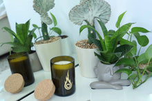 Load image into Gallery viewer, Candleholic Logo Wine Bottled Luxury Candle with cork lid - Candleholic Shop