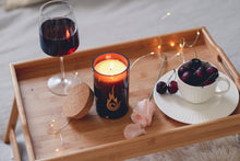 Load image into Gallery viewer, Candleholic Logo Wine Bottled Luxury Candle with cork lid - Candleholic Shop