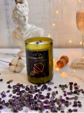 Load image into Gallery viewer, Aquarius. Handmade Zodiac Candle with crystals - Candleholic Shop