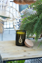 Load image into Gallery viewer, Candleholic Logo Wine Bottled Luxury Candle with cork lid - Candleholic Shop