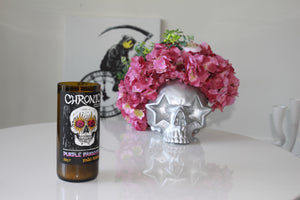 Skull Head  Wine Bottle Candle - Candleholic Shop
