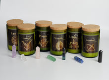 Load image into Gallery viewer, Taurus. Zodiac Wine Candles with crystals. - Candleholic Shop
