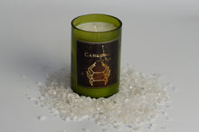 Load image into Gallery viewer, Cancer.  Handmade Zodiac Wine Candles with crystals. - Candleholic Shop