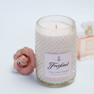 Freixenet Soy Candle in Rose bottle - Candleholic Shop