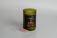 Load image into Gallery viewer, Libra. Handmade Zodiac Candle with crystals - Candleholic Shop