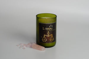 Libra. Handmade Zodiac Candle with crystals - Candleholic Shop