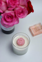 Load image into Gallery viewer, St. Valentine&#39;s Day Soy Candle with Pink Flower - Candleholic Shop