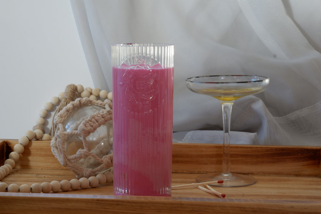 French Rose Wine Candle - Candleholic Shop