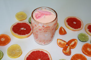 Peach Bubbles Champagne Bottle Candle - Candleholic Shop