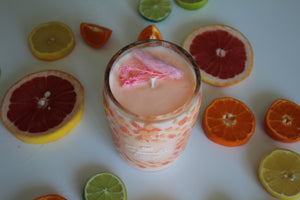 Peach Bubbles Champagne Bottle Candle - Candleholic Shop