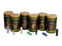 Load image into Gallery viewer, Aries. Handmade Zodiac Wine Candles with crystals. - Candleholic Shop