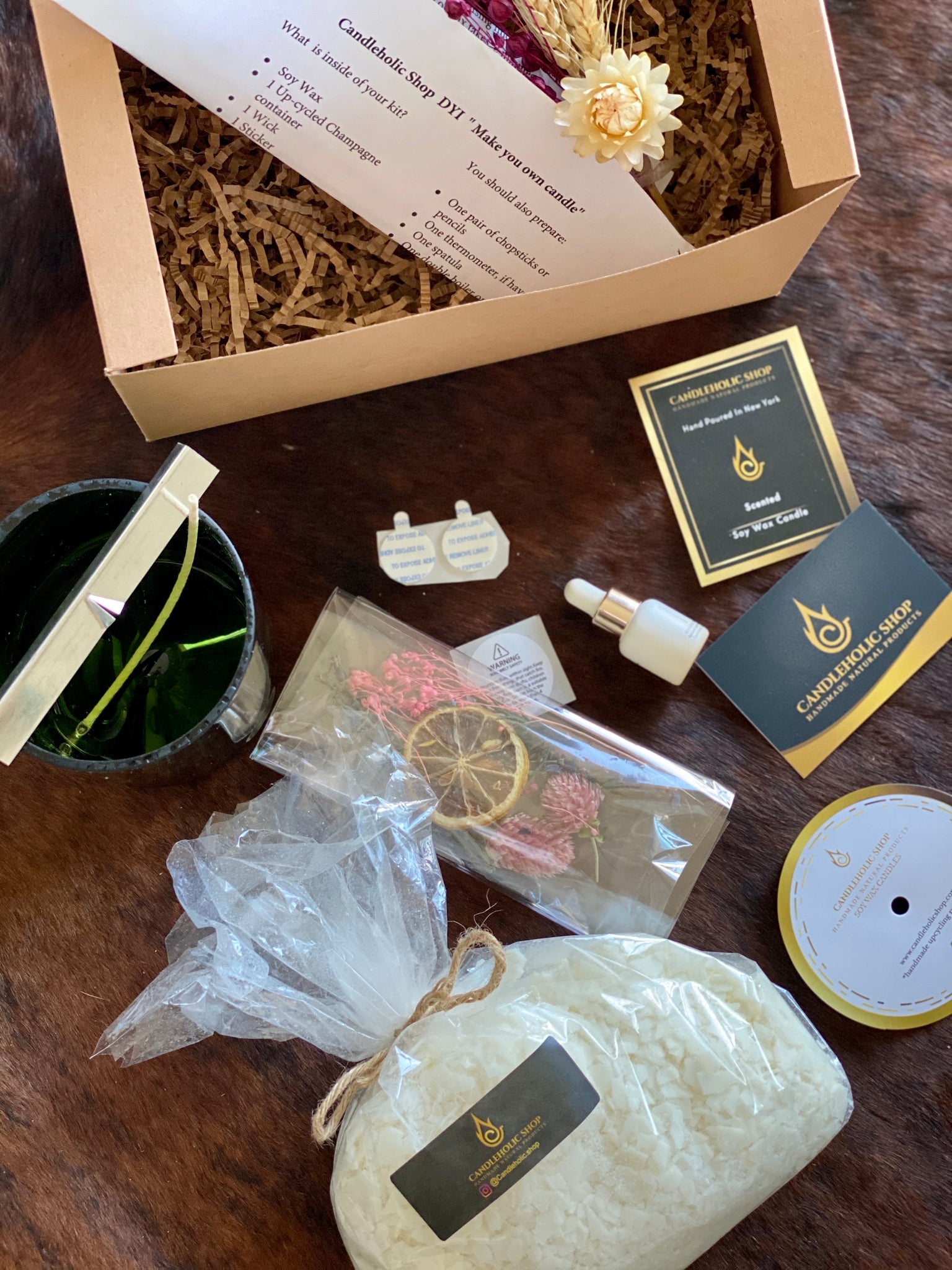 DIY Candle making kit for beginner. Soy Wax Candle by you – Candleholic Shop