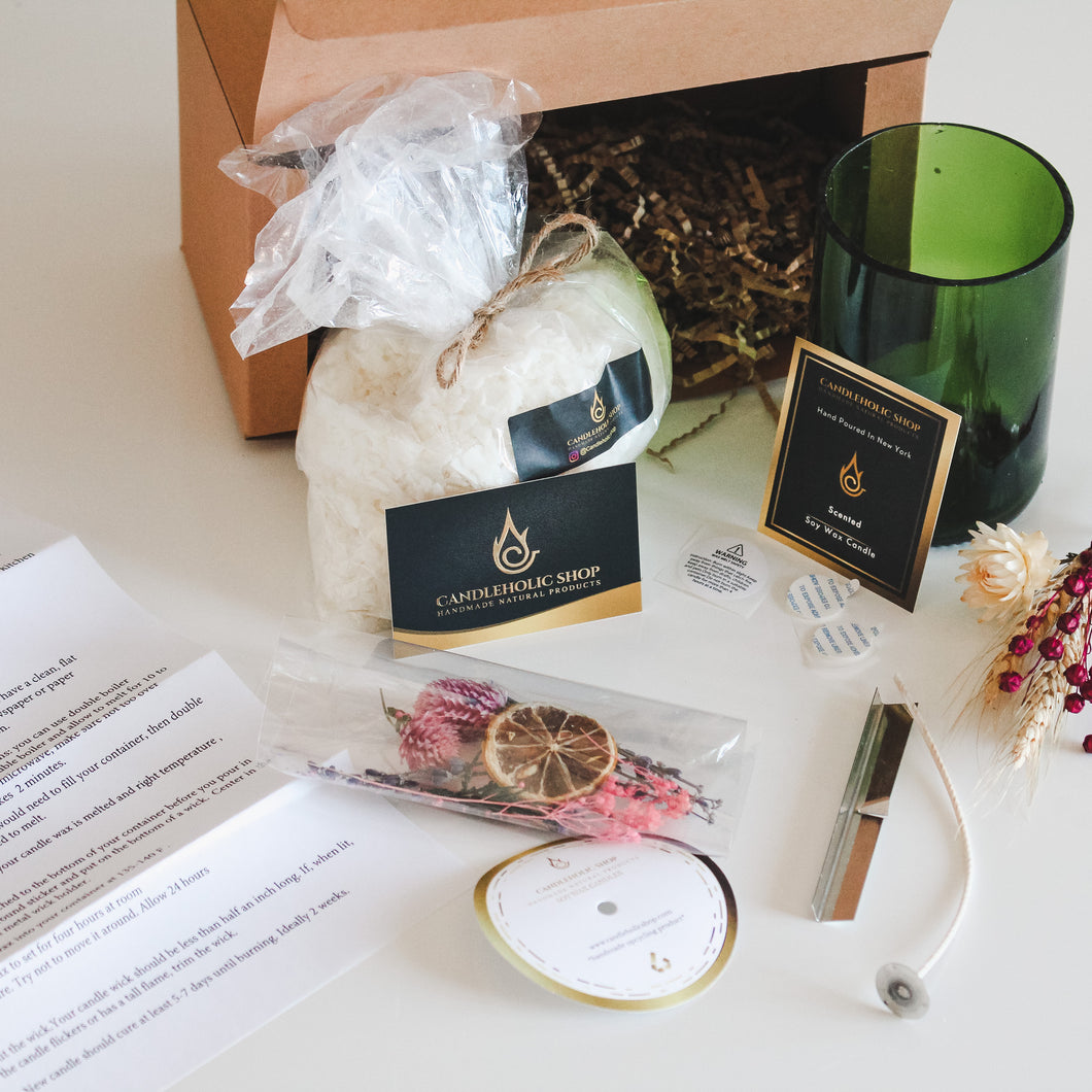 DIY Candle making kit for beginner. Soy Wax Candle by you - Candleholic Shop