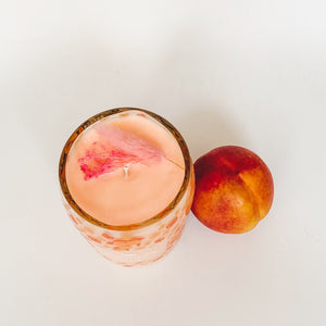 Peach Bubbles Champagne Bottle Candle - Candleholic Shop