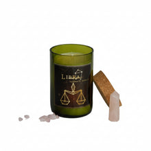 Load image into Gallery viewer, Libra. Handmade Zodiac Candle with crystals - Candleholic Shop