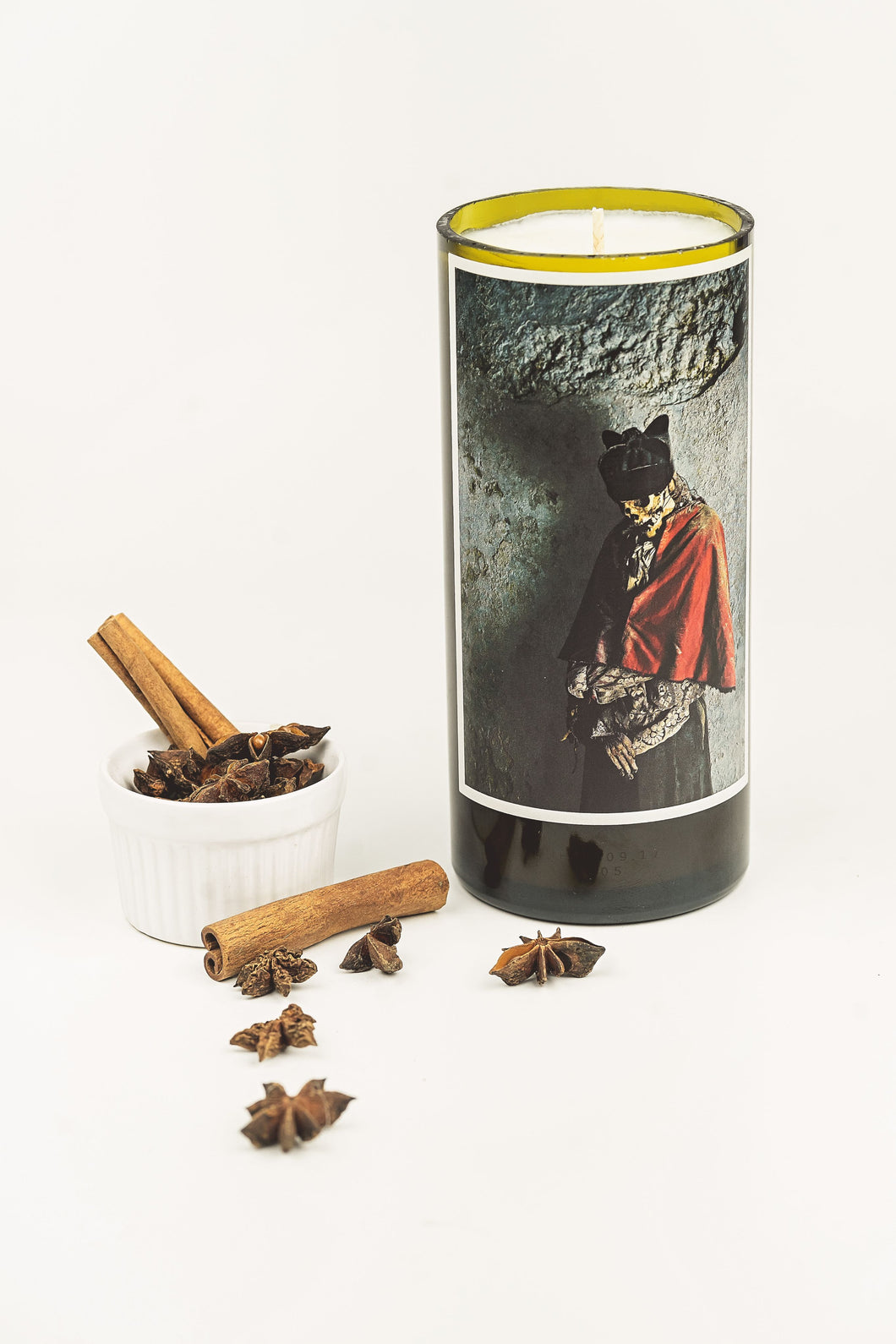 Palermo Skull  Wine Bottle Candle - Candleholic Shop