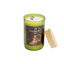 Load image into Gallery viewer, Aquarius. Handmade Zodiac Candle with crystals - Candleholic Shop